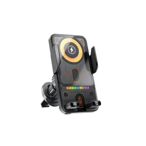 15W Wireless Charging  Car Phone Holder: Electric Induction Opening/Closing, Horizontal & Vertical Rotation, Air Vent Mount – Multifunctional for Apple & Android Phones Electronic Smartphone Charger