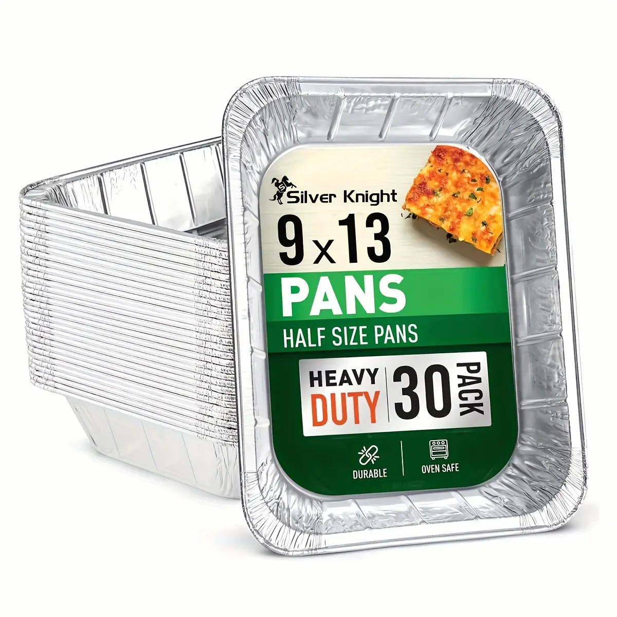 30pcs of 12.5"X10.25" Aluminum Pans, Half-Size Steam Table Pans, Heavy-Duty Deep Foil Baking Trays Suitable for Baking, Grilling, BBQ, And Roasting