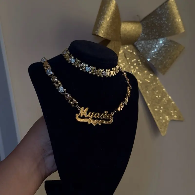 Custom Double Plated Name Necklace