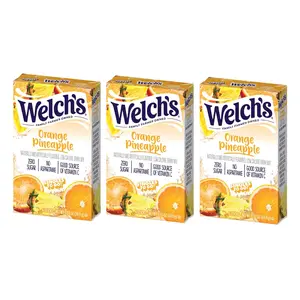 Welchs Orange Pineapple Drink Mix - Pack of 3-6 Singles To Go - 18 Total Servings - Zero Sugar, Low Calorie