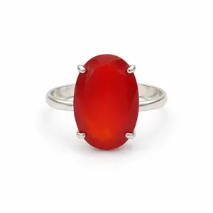 Yaya's One-of-a-Kind Cherry Agate Sterling Silver Ring - Size 10.5 - ID 198