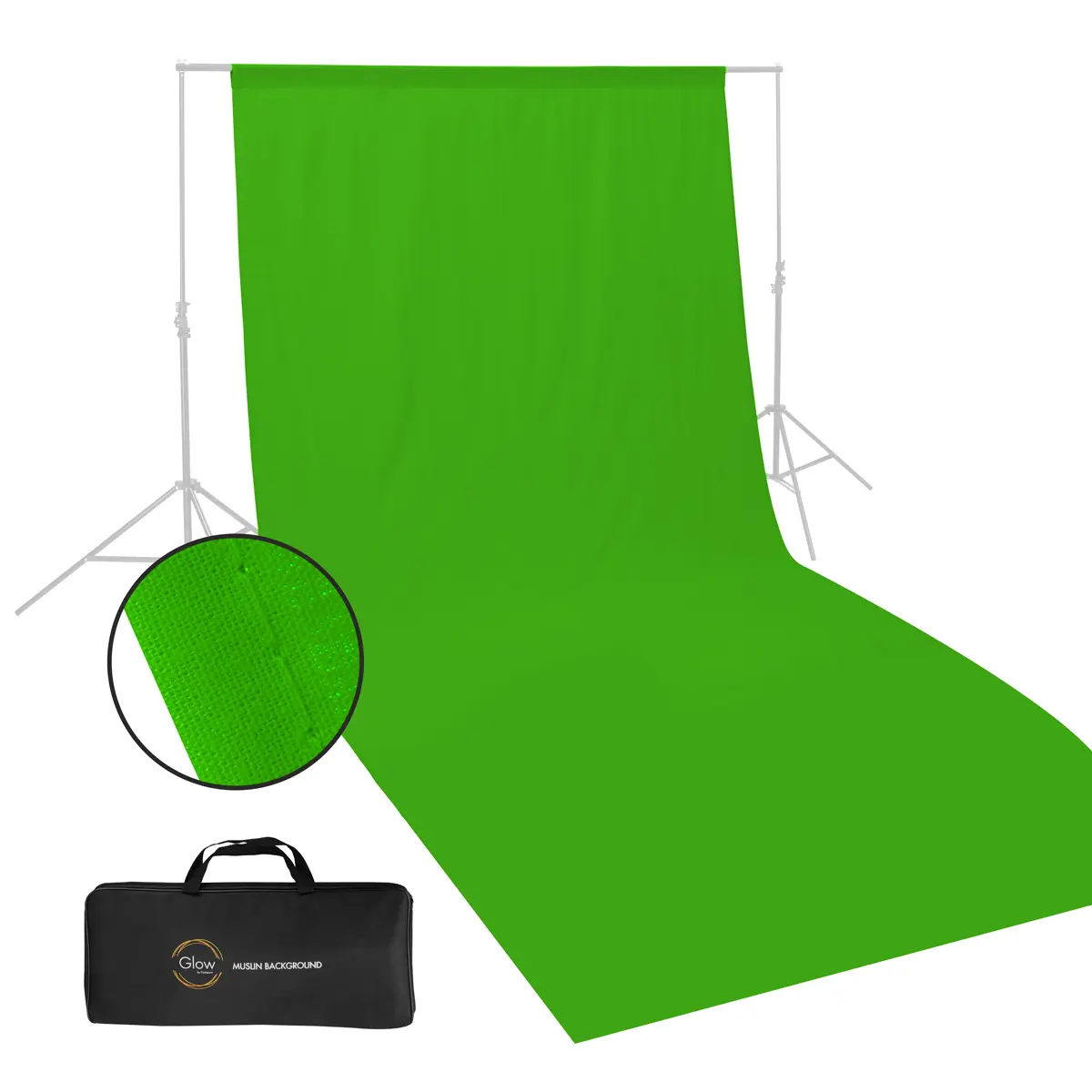 Glow Muslin Background - 10 x 20 ' (Chroma Green)