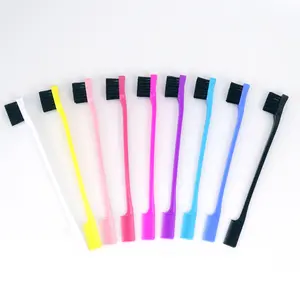 Bloom Hair Gifts Bangs brush for hair, Bristle Hair Brush Edge Control Brush Teasing Comb for Women Random Color（1 Pcs）