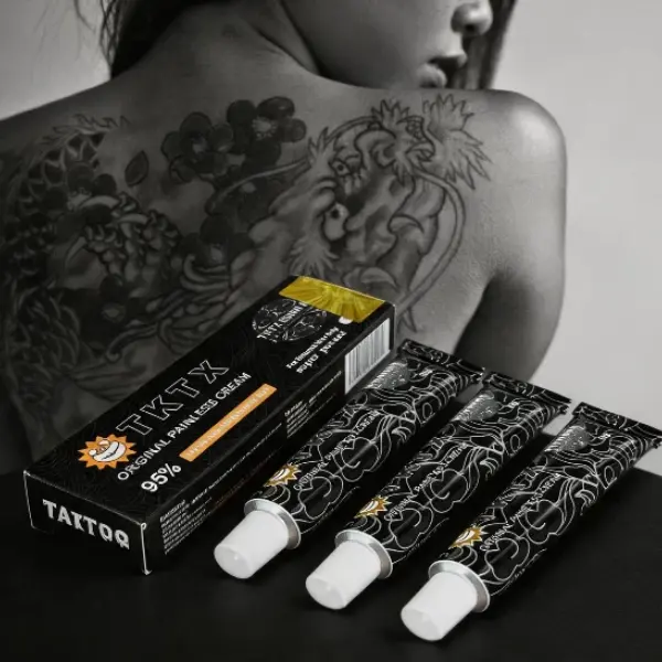 TKTX Black 95% Tattoo Numbing Cream, Long-Lasting Anesthesia Cream for Extended Tattoo Sessions, 3-Tube Pack, Numbing Cream Tattoo