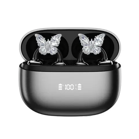 Clipbuds 7 Clip-on Bluetooth Earbuds - Wireless Earphones with Built-in Bluetooth, Powerful Sound, Dustproof, Waterproof, Plastic Construction, Long-Lasting Batteries for Running, Workout