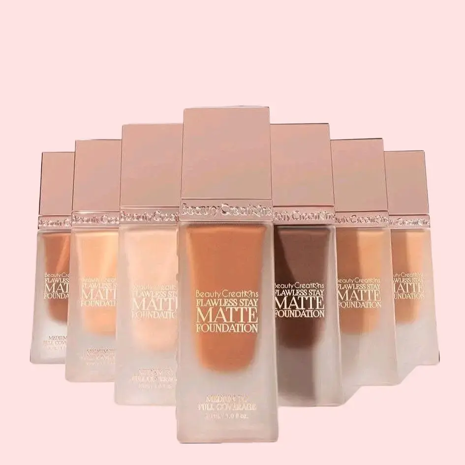 NEW LIQUID Flawless Stay Matte Foundation - Oil Free and infused with Niacinamide., Smooth Makeup Lightweight Coverage Medium to Full Coverage  Cosmetic Effortless Complexion Sculpting Olive
