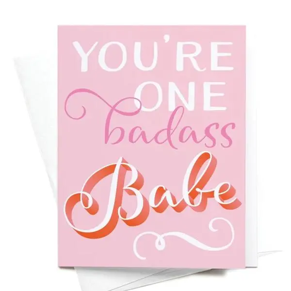 Badass Babe Friendship Card