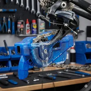 Bike Chain Cleaning Kit, Bike Accessories, Bike Tool: Effective Cleaner, Prevents Rust & Scratches, Fits All Mountain & Road Bikes, Deep Cleans Dirt & Grease, Extends Chain Life, Easy Install & Remove, Save Time & Money, Complete Care with Brush