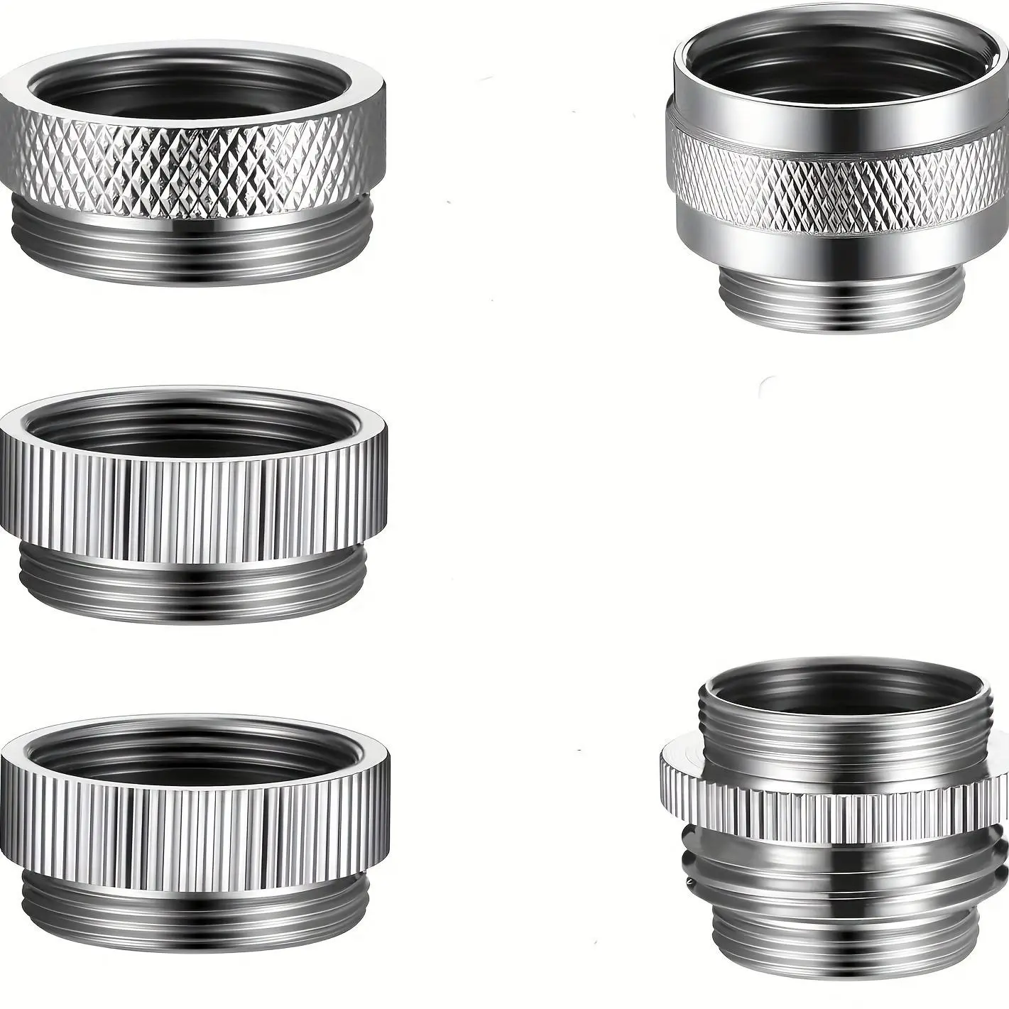 Faucet Adapter Set, Versatile Male & Female Connectors for Garden Hose Metal and Water Filter, Durable Stainless Steel, Easy Install Sink Hose Attachment