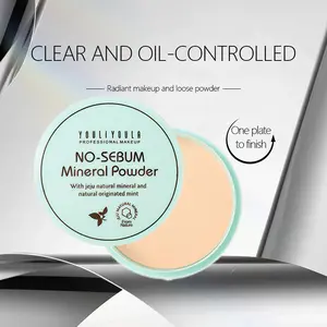 Matte Finish Concealer Pressed Powder, Oil-Absorbing Mineral Setting Powder for Flawless Makeup