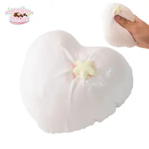 wenqingsquishy - Pink Heart Pillow 【Handmade TabaSquishy】【full silicone rebom squishy】【Fidget Toy】【Squishy Toy】【183g】