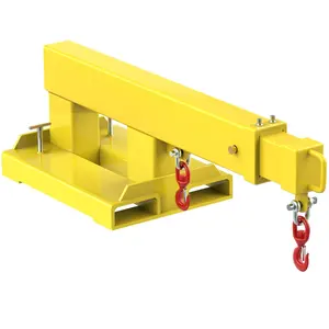 YITAMOTOR Fork Mounted Telescoping Crane Jib Boom 5500lb Lift Capacity, Manual Telescopes 31in-79in for Warehouse or Factories