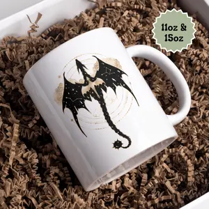 [Sale Up To 50%] Fourth Wing Mug, Basgiath War College, Dragon Rider, Violet Sorrengail, Fantasy Reader, Xaden Riorson, Riders Quadrant, Gift For Readers, Ceramic Mug, 11oz & 15oz