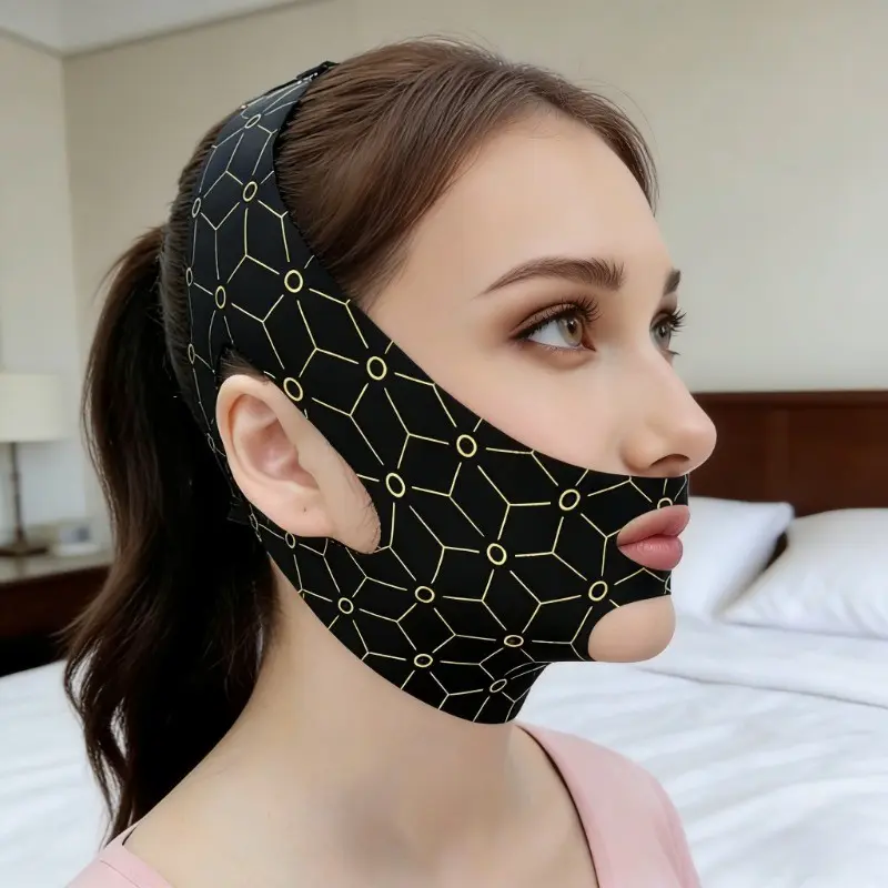 New Practical Slimming Face Band, V-Shape Thickening Lifting Tightening Face Jawline Shaper Mask, Double Chin Improvement Sleep Mask, Chin Reducer, Facial Sculpting Tool, Facial Beauty Instrument, Holiday Gift for Family Friends Love