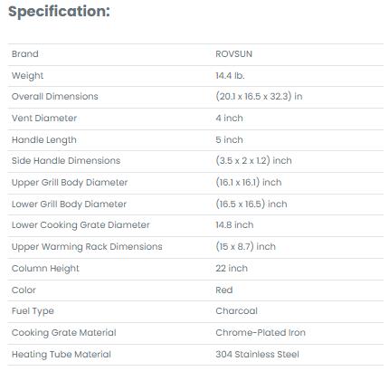 [TOP RATED - FLASH SALE] ROVSUN 1600W Vertical Electric Grill with Cover Red