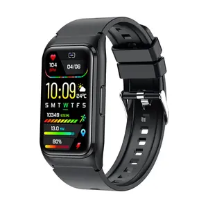 TK75 Smart Watch, 1.47-inch LCD Touch Screen Silicone Band, Bluetooth LE 5.1 Connection, Micro Chip, Blood Pressure Glucose Heart Rate Detection, Remote Care Sports Fitness Tracker for Android 4.4+ Smartphones - Charging Included