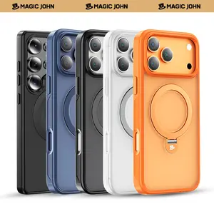 MAGIC JOHN 360 Degree Invisible Magnetic Stand Phone Case for iPhone and SamSung