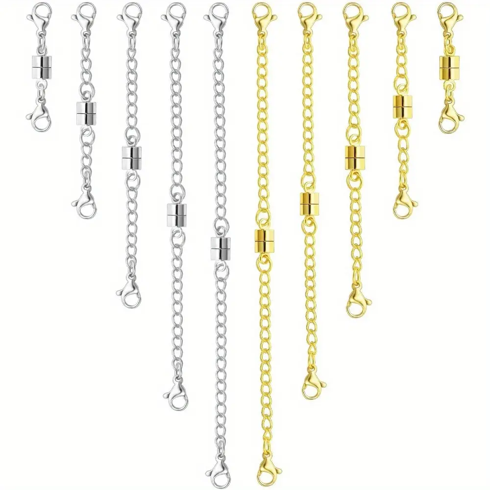 Necklace Extender with Magnetic Clasps, Magnetic Necklace Clasps and Closures with Necklace Extenders for Women