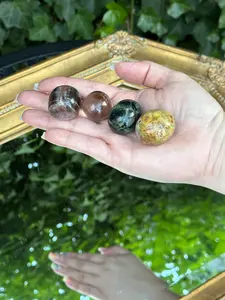 Amityville Apothecary ADHD Support Crystal Collection - Transformative Kit with Petrified Wood Tumble, Crazy Lace Agate, Kambaba Jasper & Smoky Quartz for Balance & Focus