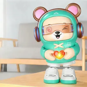 Electric Dancing Cute Bear Toy with Musical Light Up & Smart Music, Educational Training Gift for Boys & Girls, Includes 3 Aa Batteries