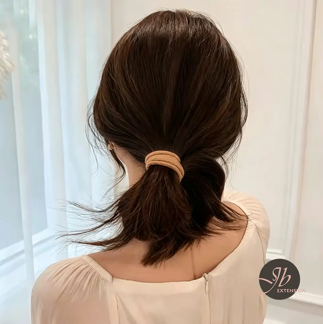 JBEXTENSION High Stretch Elastic Hair Tie Casual Simple Plain Hair Accessories For Women, Simple Minimalist Ponytail Holder Random Color 1 PCS
