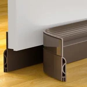 Door Draft Stopper, Door Sweep for Bottom of Door, Weather Stripping Door Seal, Under Door Gap Filler, Under Door Draft Blocker Soundproof/Insulator, Door stoppers (Brown, 78'')