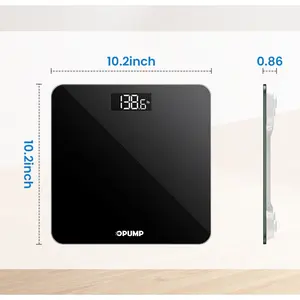 OPUMP digital bathroom scale, high accuracy weight scale with backlit LED display,with three conversion units of KG, LB, ST, Healthcare Portable