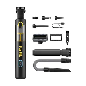 Aspiradora Inalámbrica para Auto Fanttik Slim V8 Mate/V8 Apex de Alta Potencia, 12000Pa/30AW, Mini Aspiradora "RobustClean" con Manguera Flexible y Cepillo para Mascotas, Carga Rápida en 2H, Aspiradora Portátil para Limpieza del Interior del Auto y Hogar