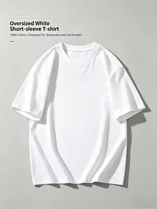 High Quality Heavy Cotton T Shirt, Oversized Fit, Soft Breathable, Structured Stylish, Non Collapse, Premium Aesthetic, Versatile Basic Tee Tops