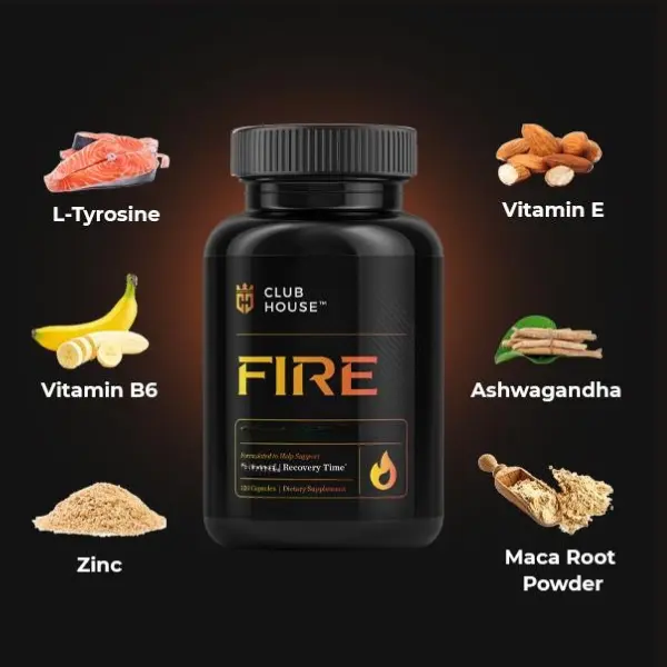 Clubhouse FIRE - Recovery & Endurance Enhancer with Natural Ingredients for Accelerated Recovery and Enhanced Vitality Healthcare Fitness