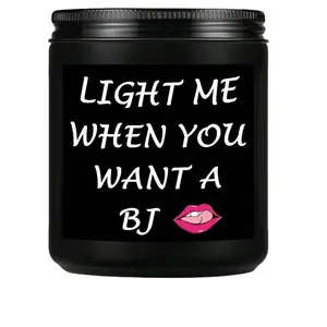 Unique Male Birthday Candle Gift, Lavender Scented Soy Candle for Husband From Girlfriend, Fun and Special Present, Scented Soy Wax