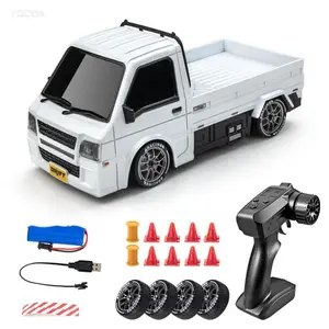 RC Mini Kei Truck 1:24 4WD, High Speed Remote Control Off Road Car with LED Lights, Drift Pickup Style RC Car for Kids Adults, Indoor Outdoor Racing Toy, Perfect for Easter & International Children's Day