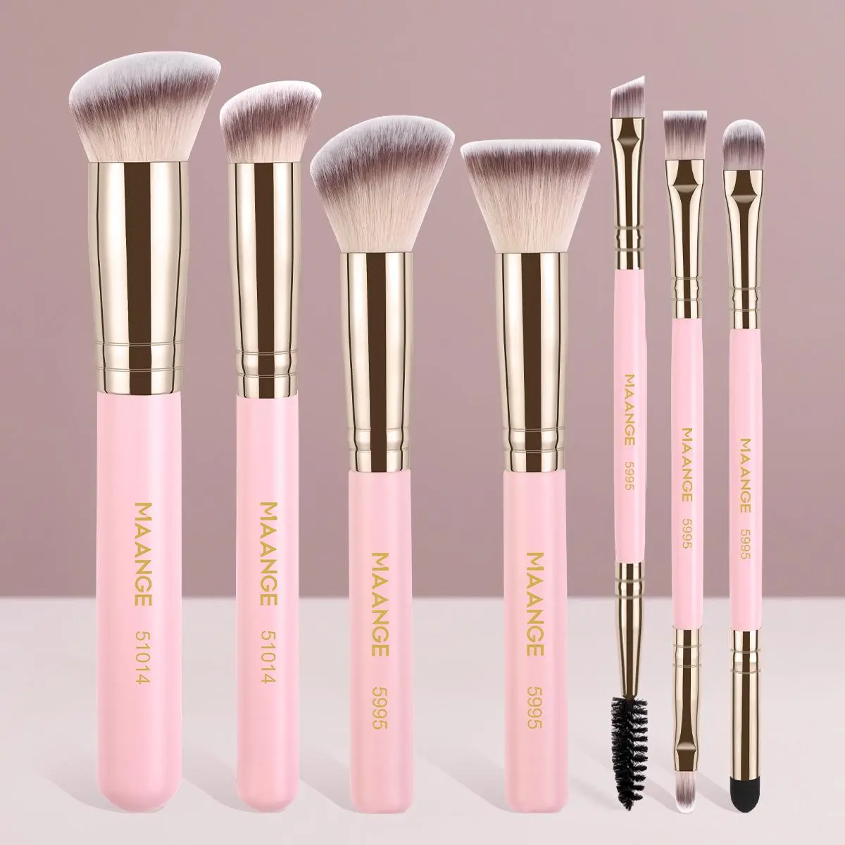 7-Piece Professional Makeup Brush Set for Face Makeup, Soft-Bristle Brushes with Comfortable Grip for Beginners, Cosmetic Makeup Brush Kit, Cosmetics Brushes Set Brush Combo