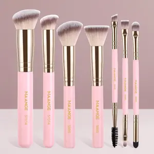 Makeup Brush Set, 7 Counts/set Professional Makeup Brushes for Face Makeup, Brushes with Soft Bristles & Comfortable Grip for Beginners, Cosmetic Brush Set, Brush Kit