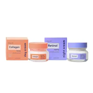 SHOP LC DELIVERING JOY Collagen Day & Retinol Night Cream Duo Pack Firming & Repairing 2x1.76oz Smooth Hydrating Moisturizers for Radiant Skin Facial
