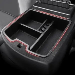 KUST Center Console Organizer for 2007-2013 Chevrolet Silverado/GMC Sierra 1500 2500 3500 Accessories Armrest Storage Box Secondary Insert Tray with 2 Color Mats