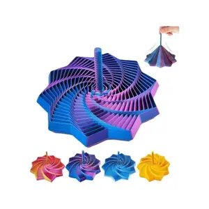 Expanded Sensory Fidget Star with Handles Model Colorful Fractal Fidget Hexagon desktop decoration