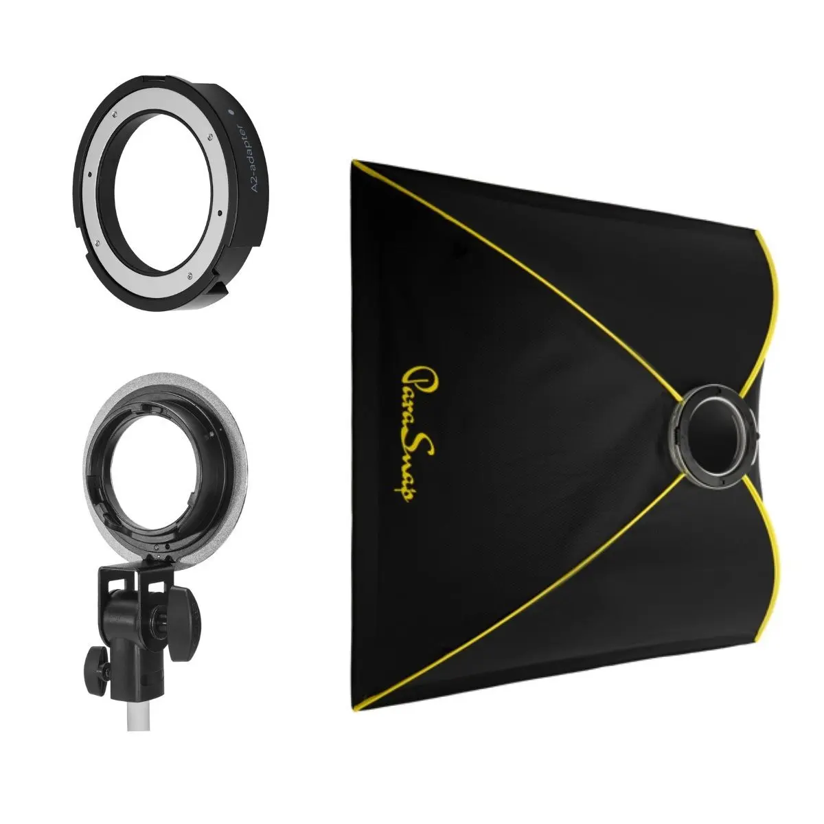 Glow ParaSnap Square Sterling Fibre Flash Diffuser - 40x40in New Generation Softbox with Magnetic Mount, OTA-A2 Adapter for Profoto A2 Monolight, Camera Accessories for Photographers
