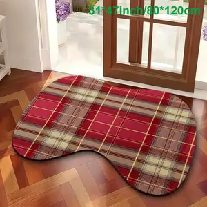 Light Asymmetrical Rug, Washable Non-Slip Design, Ideal for Hallway/bathroom/living Room, Durable and Easy to Clean