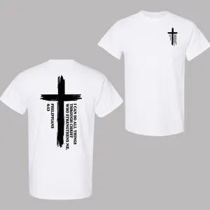 Christian Shirts for Men Jesus Faith Cross Religious Sayings Tshirt Vintage Bible Verse Inspirational Tee Tops