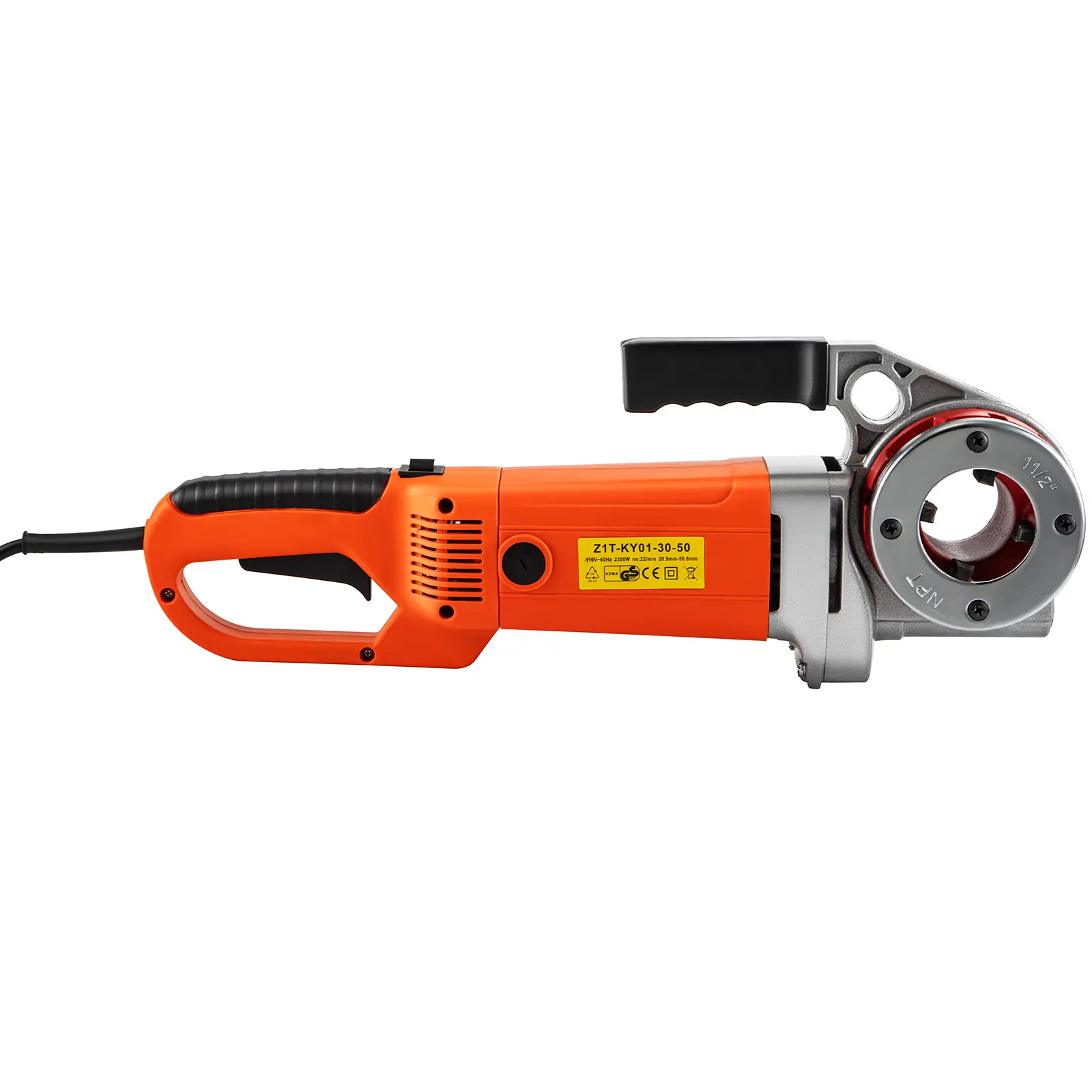 【summerfinds】VEVOR Electric Pipe Threader, 2300W Pipe Threading Machine with 6 Dies 1/2"-2", 110V Hand-held Pipe Threader Machine with Copper Motor, Portable Electric Pipe Threading Kit with Carrying Case