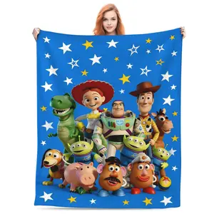 DISNEY CLASSIC Toy Story Throw Blanket – Vibrant Cartoon Print for Home, Camping & Holiday Gifts