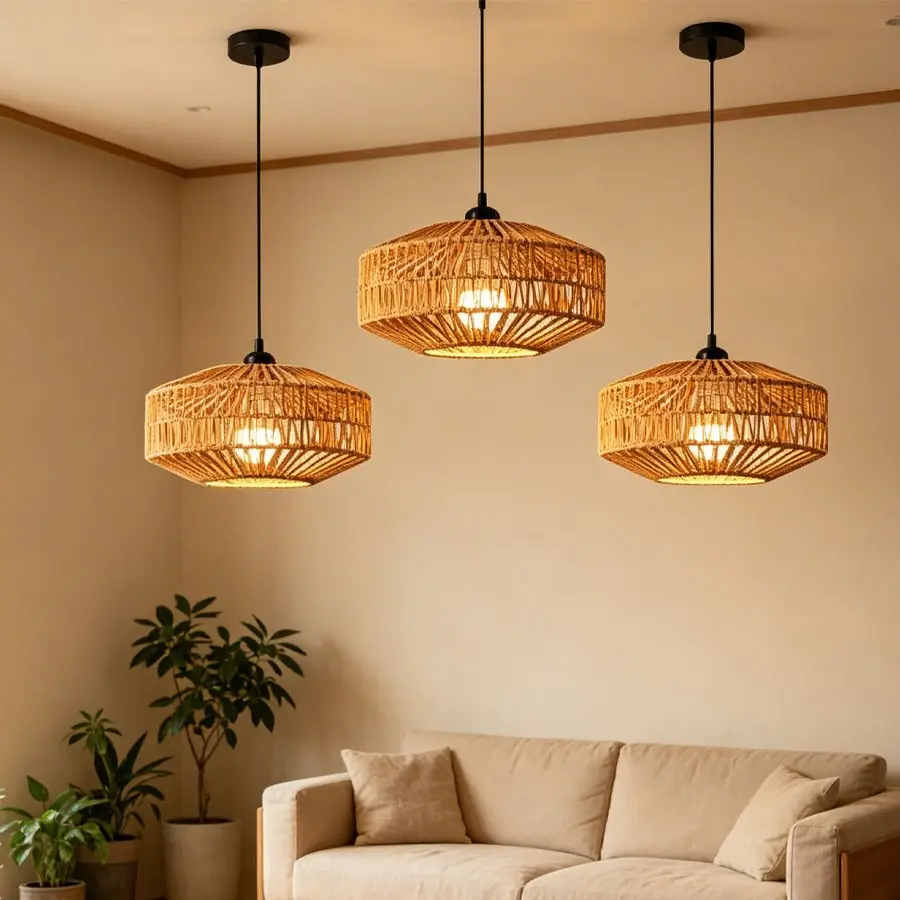 Handmade Iron Woven Vintage Drum Lamp Shade, Lighting Accessories, Perfect for Office, Living Room, Bedroom, Bar, Coffee Shop, Single Piece Decorative Light Cover
