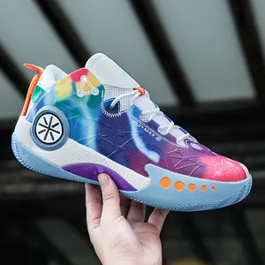 UYCEKK Men'S Phantom Basketball Shoes - Slip-On/Lace-Up Closure, Non-Slip Rubber Outsole, Cushioned Midsole - All-Season Basketball, Running, Gym, Casual Sneakers - Lightweight Court Shoes for Men - Purple/Orange/Black/Blue/Pink Colorway - Durable Athleti