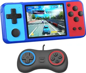 32-bit Kids Handheld Game Built-in Classic Retro Video Games USB Rechargeable 3.0 English Kids Travel Electronic Toy Portable Gamer System Gift Suitable for 4-8-12 Years Old Boys Girls
