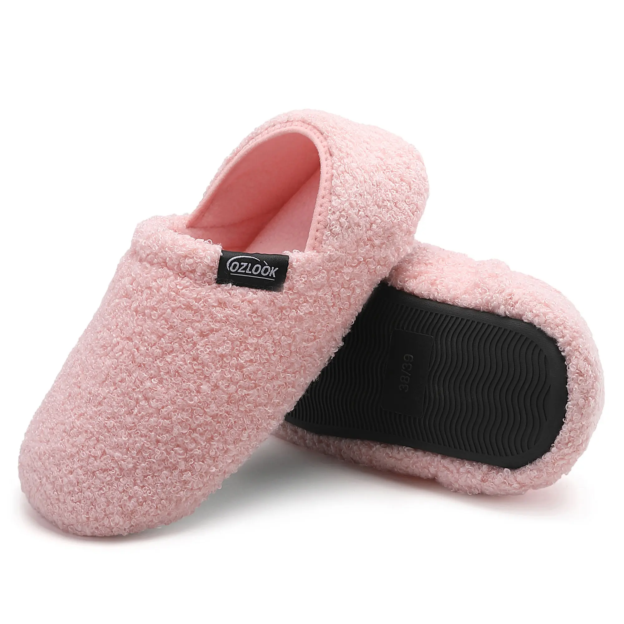 House Slippers for Women Men ,Womens Mens Slippers with Non-slipSole Slip On for indoor & Outdoor,Portable Slippers for Home TravelHotel,Winter Warm Slippers FootwearShoe Slide Comfort Foldable Heel Design