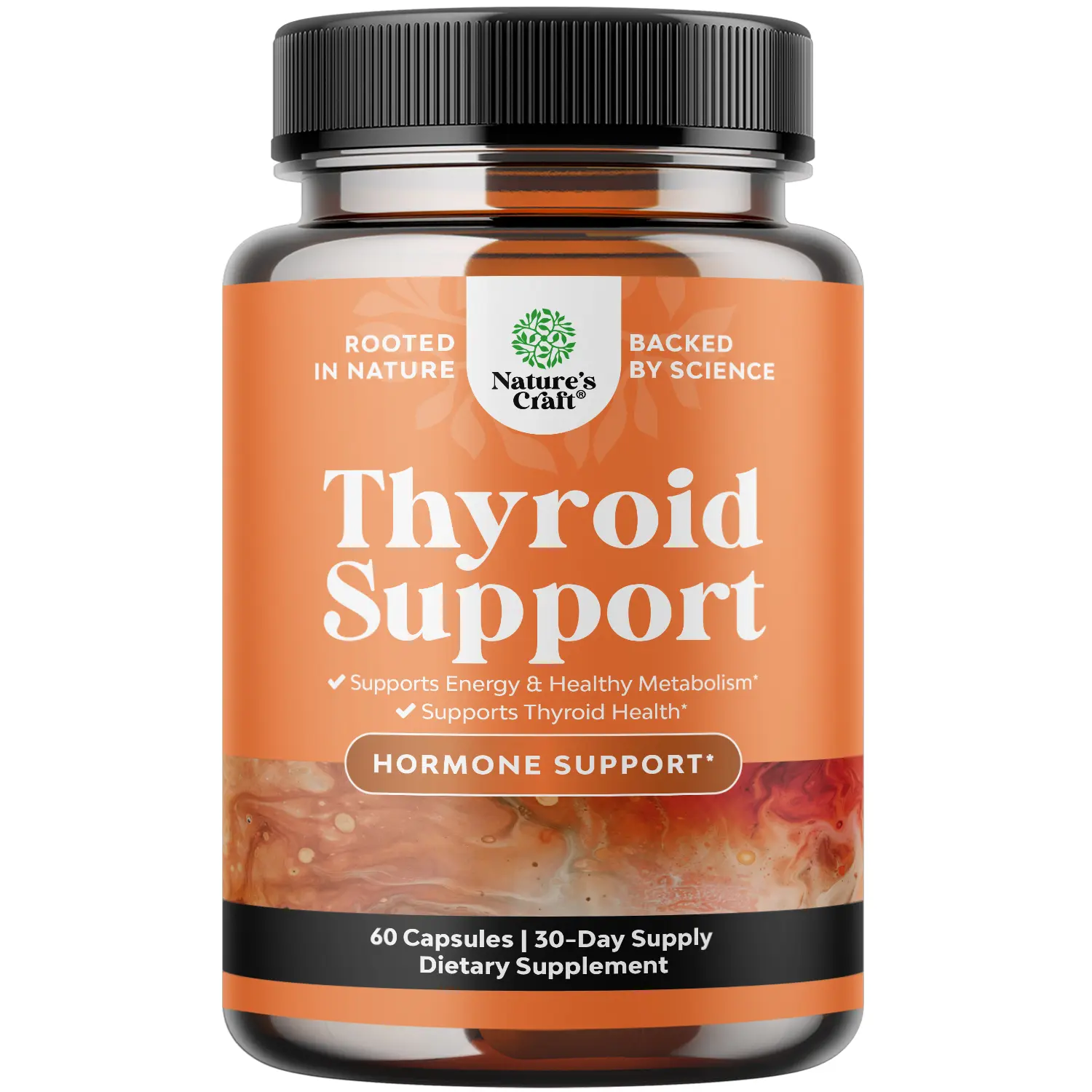Nature's Craft Thyroid Support Complex - Mood & Energy Dietary Pills Healthcare Fitness