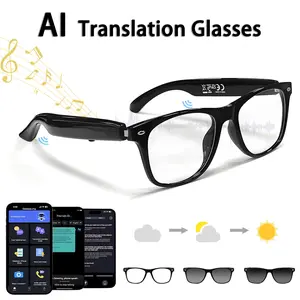 Smart Ai Glasses Business Office Voice Assistant, Meeting Translation Recording, Supports Calls and Music, Open Audio Experience, Wireless Smart Glasses