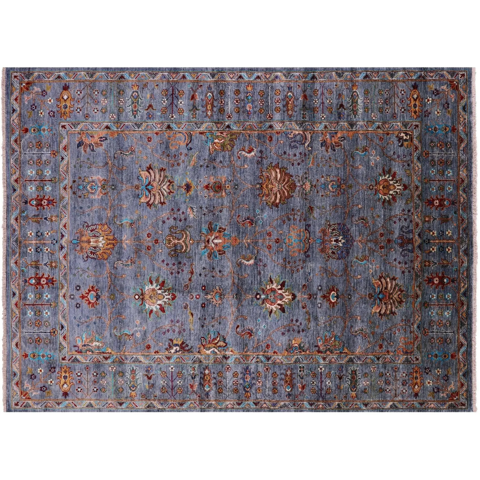 Hand Knotted Persian Tabriz Rug 5' 9" X 7' 9" - Q9866