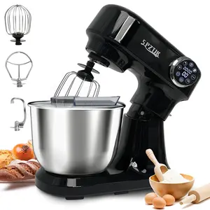 SPZTJK Stand Mixer, 5Quart Electric Mixer with 12 Speeds, Tilt-Head Design & Stainless Steel Bowl – Includes Dough Hook, Whisk, Beater – Powerful Baking Mixer for Cakes, Bread, Dough